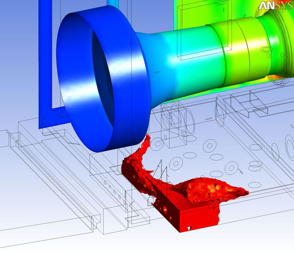 Depiction of natural gasleak to confirm that ventilation meets explosive limit criteria.